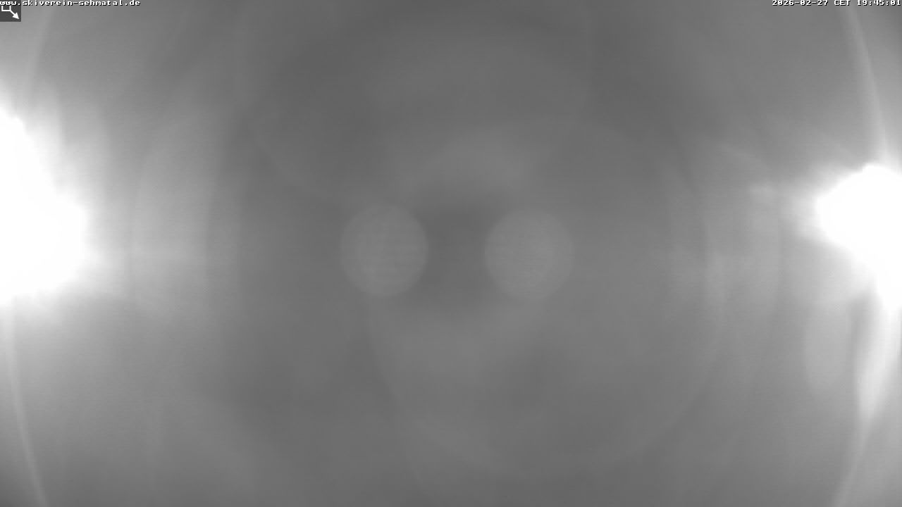 aktuelle Sicht auf den Skihang