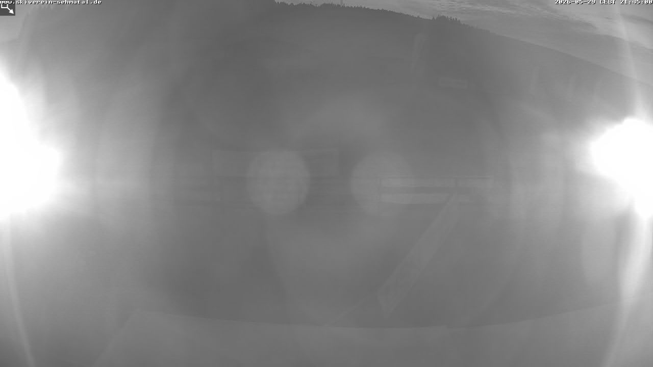 aktuelle Sicht auf den Skihang