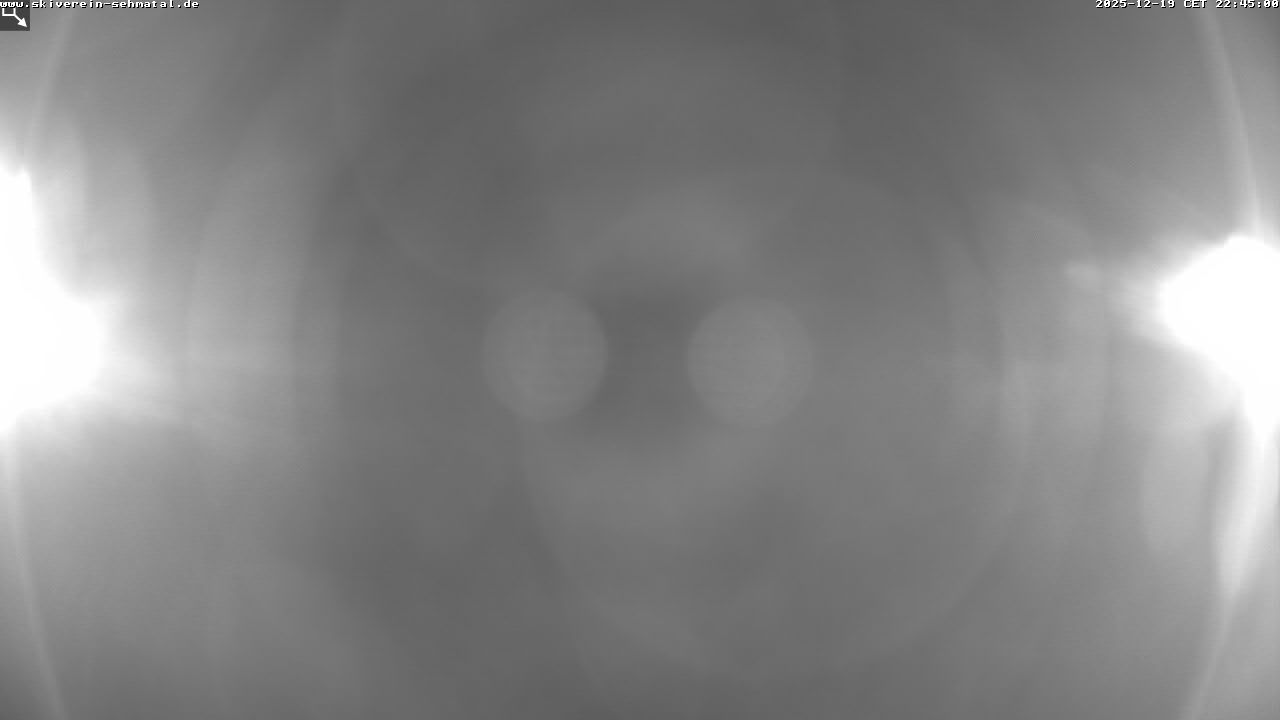 aktuelle Sicht auf den Skihang