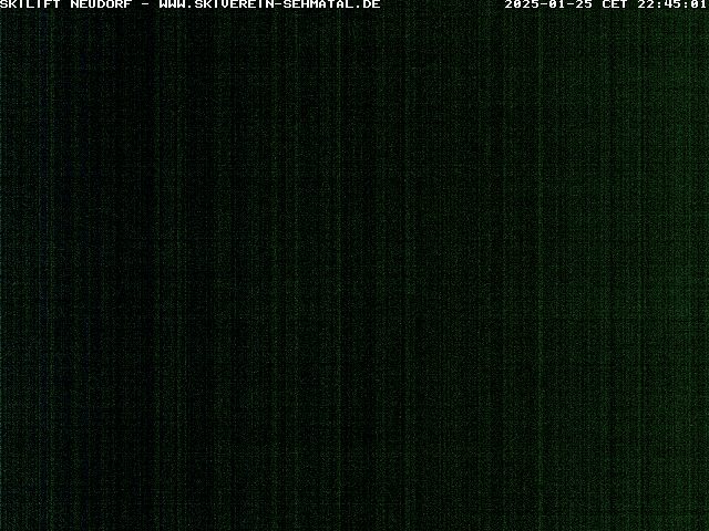 aktuelle Sicht auf den Skihang